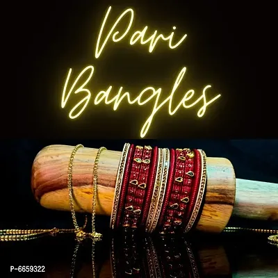 Lac Bangles Set Ethnic Traditional Classic Kundan embellished Bangles For Women (Set of 12)-thumb0