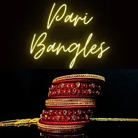 Lac Bangles Set Ethnic Traditional Classic Kundan embellished Bangles For Women (Set of 12)-thumb2