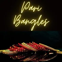 Lac Bangles Set Ethnic Traditional Classic Kundan embellished Bangles For Women (Set of 12)-thumb1