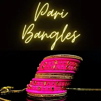 Lac Bangles Set Ethnic Traditional Classic Kundan embellished Bangles For Women (Set of 12)-thumb2