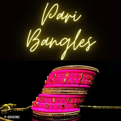 Lac Bangles Set Ethnic Traditional Classic Kundan embellished Bangles For Women (Set of 12)-thumb3
