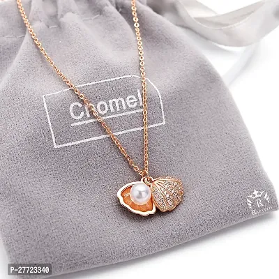 Fashion Scallop Necklace For Women Girls Elegant Looking Luxury Shiny,Occasion:Everyday,Love,Party,Wedding  Engagement,Workwear,Best Valentine Gift.