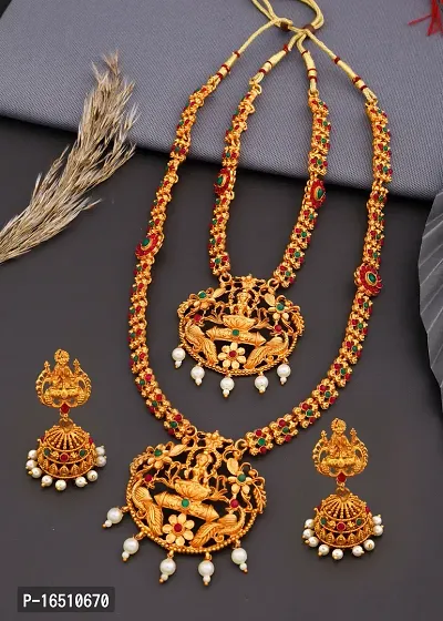 Trendy Women Copper Necklace with Earring Set