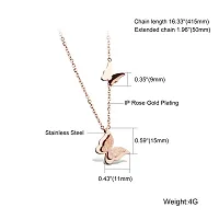 Trendy Collarbone New Butterfly Clavicle Rose Gold Stainless Steel Jewelry Exquisite Charm Cute Lady Neck Ornament Chain for women  girls-thumb2