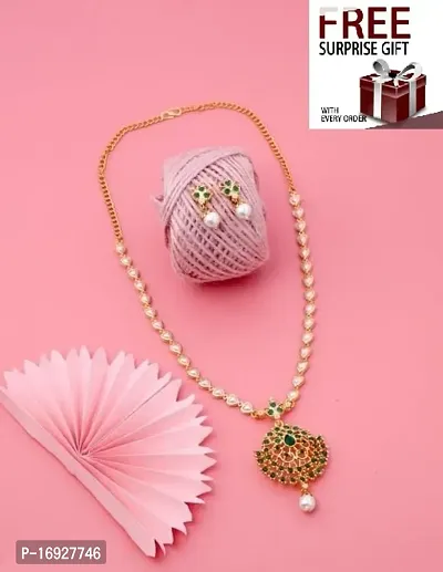Stylish Copper Alloy Jewellery Sets With Free Gifts For Women