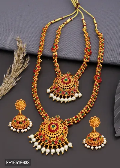 Trendy Women Copper Necklace with Earring Set