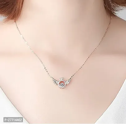 Elegant Square Classic Crystal Zircon Geometric Square Premium Looking Silver Necklace Chain Occasion:Anniversary, Engagement, Gift, Party, Wedding C-125363-thumb2