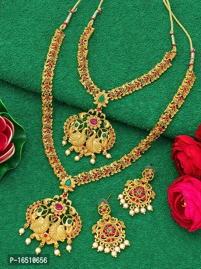 Trendy Women Copper Necklace with Earring Set