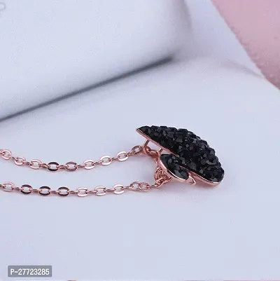 Beautiful  Black Duck Shape Daily Wear Necklace Rose Gold Chain For Women  Girls-thumb0