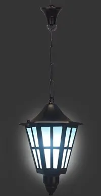 M.S. Main Gate Light Pillar Waterproof in Home & Kitchen with Black Metal PVC Outdoor, Garden, Fancy Modern Design (Bulb NOT Included)-thumb1