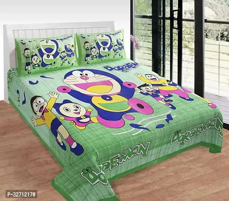 Comfortable Cotton Printed Double Bedsheet with Pillow Covers