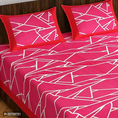 Comfortable Cotton Printed Double Bedsheet with Pillow Covers-thumb2