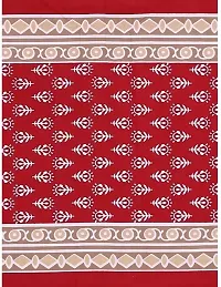 Beautiful Maroon Cotton Printed 1 Bedsheet + 2 Pillowcovers-thumb1