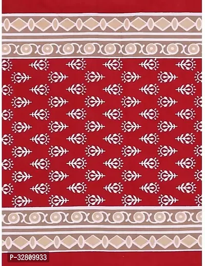 Beautiful Maroon Cotton Printed 1 Bedsheet + 2 Pillowcovers-thumb2