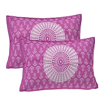 Stylish Cotton Printed Bedsheet with Pillow Covers-thumb3