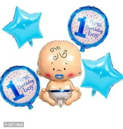 PARTY GALORE  FIRST BABY BOY  BIRTHDAY THEME FOIL DECORATION