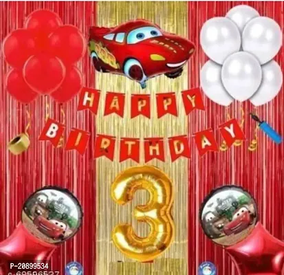 PARTY GALORE 3rd birthday red car theme for boys