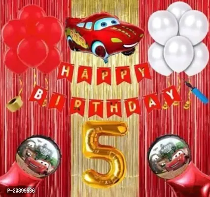 PARTY GALORE 5th birthday red car theme for boys