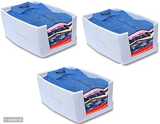 Artifii Shirt Organiser for Wardrobe/Closet Organizer Clothes Storage Bags for Home Organiser - Grey (Pack of 3)