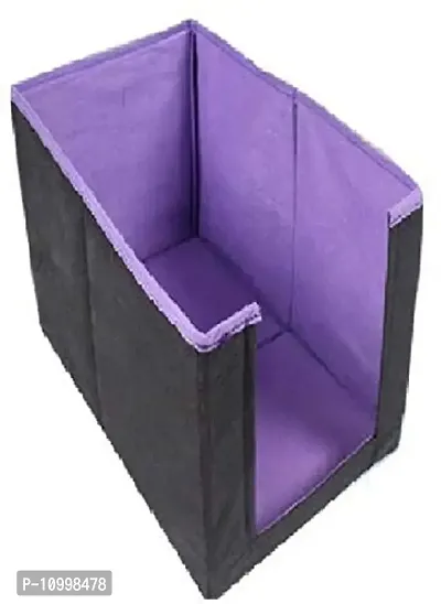 Jagmagahat Shirt Organiser for Wardrobe/Closet Organizer Clothes Storage Bags for Home Organiser - Black and Purple (Set of 3)-thumb0