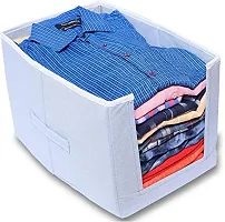 Artifii Shirt Organiser for Wardrobe/Closet Organizer Clothes Storage Bags for Home Organiser - Color - Grey (Set of 2)-thumb1