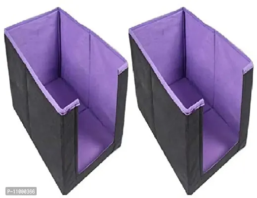 Artifii Shirt Organiser for Wardrobe/Closet Organizer Clothes Storage Bags for Home Organiser - Color - Black and Purple (Set of 2)