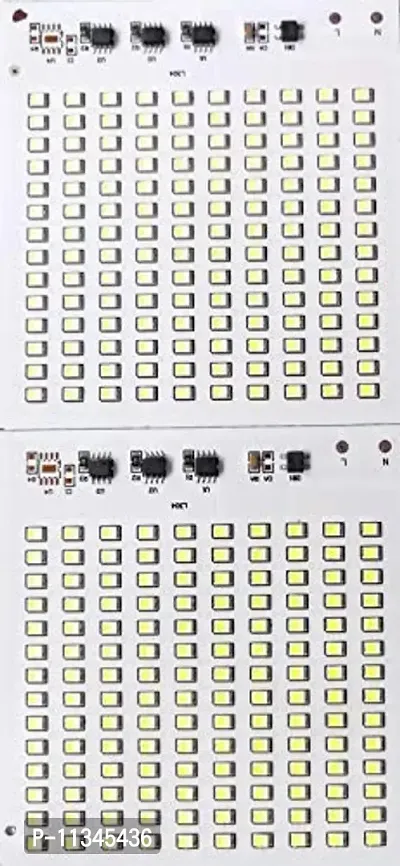 STAR SUNLITE - 210 SMD LED 100 Watt Aluminium Plate Base Board for Flood Light, White - Pack of 2