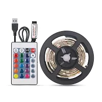 STAR SUNLITE DC5V 6W 1M 60 LEDs RGB Strip Light with Remote Control USB Powered Operated Brightness Adjustable Dimmable 16 Colors Multi-Colored Changing Flash/Strobe/Fade/Smooth 4 Lighting Modes-thumb1