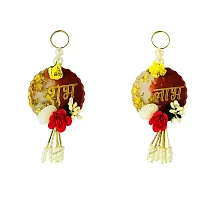 Buyent ? Resin Art shubh labh Door Side Hanging latkan Small Wall Hanging Decor for mandir Door Entrance thoran bandarwal for Door mandir Wall Hanging Gifts-thumb1