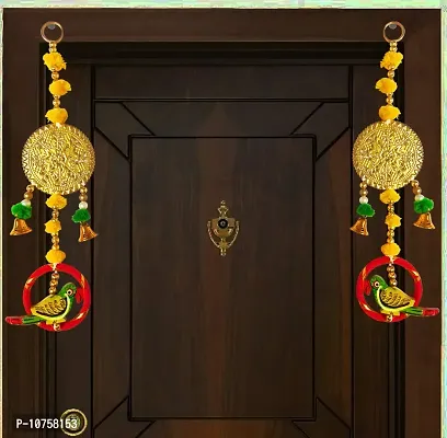 Buyent ? toran for door entrance side traditional toran for temple Diwali Traditional Door Bandarwal toran for Diwali Home Decor Door Office & Mandir Decoration set of 2