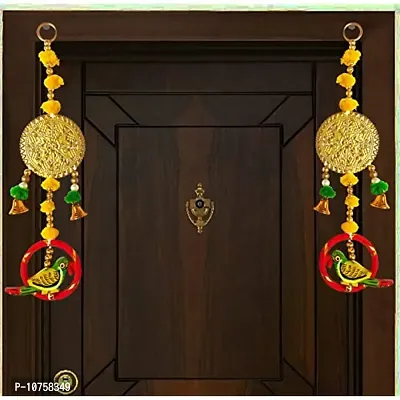 Buyent Parrot bandarwal for Home Door Diwali toran for Door Latest Fancy for Diwali Multicolour Traditional Door Bandarwal toran for Diwali Home Decor Door Office & Mandir Decoration (2)