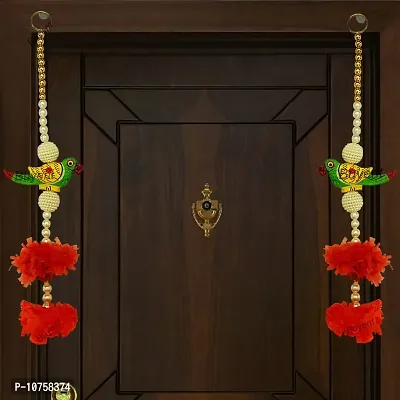 Buyent ? Door hangings for Entrance Door toran Parrot hangings for Decoration bandarwal for Home Door Diwali Decoration Items for Home d?cor Pooja Wedding Decorations Set of 2