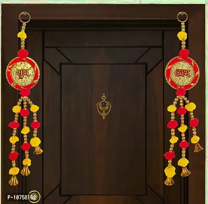 Buyent shubh labh Door Hanging Side Door toran for Main Door Traditional bandarwal for Home Door Latest bandarwal for Diwali D?cor Hangings Navratri Dashahra Decoration Set of 2 Side Door toran-thumb0