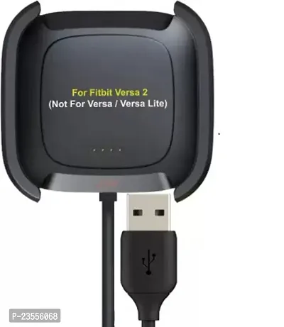 Gemsify Ccharger Dock Cable Compatible With Fitbit Versa 2 Charging Cable Black Charging Pad