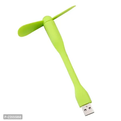 USB Mini Fan Silent Flexible Mini Fan Portable USB Mini Cooling Fan Cooler Quiet Travel Fan Green