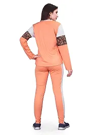 Elite Peach Polyester Printed Tracksuit For Women-thumb3
