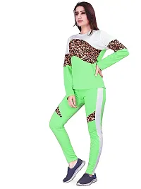 Elite Green Polyester Printed Tracksuit For Women-thumb2