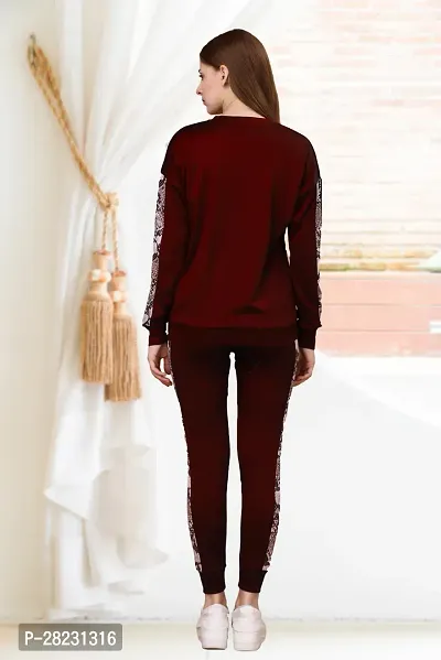 Elegant Cotton Blend Solid Tracksuit For Women-thumb3