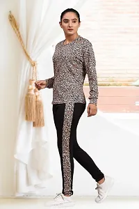 Elegant Cotton Blend Printed Tracksuit For Women-thumb1