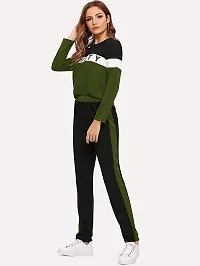 Elite Multicoloured Polyester Striped Tracksuit For Women-thumb2