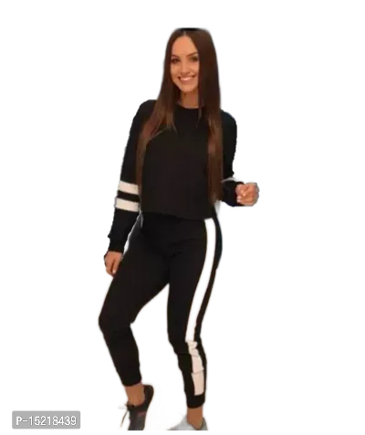 Classic Polycotton Solid Tracksuit for Women