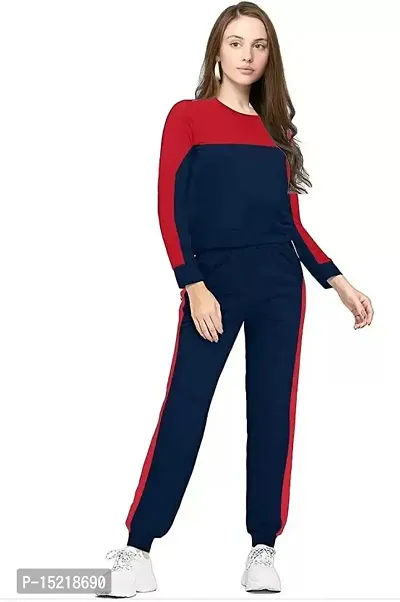 Women's Pack of 1 Navy Blue Solid Winter Track Suits|Activewear|Gymwear|Sportswear ( Coloured )-thumb0