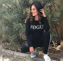 Printed Women Track Suit Black Vogue-thumb2