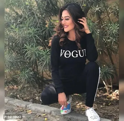 Printed Women Track Suit Black Vogue-thumb3