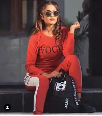 Printed Women Track Suit Red Vogue-thumb1