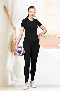 Elegant Cotton Blend Solid Tracksuit For Women-thumb3