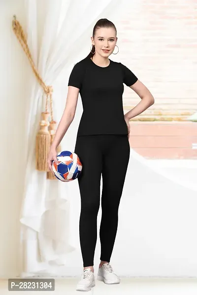 Elegant Cotton Blend Solid Tracksuit For Women-thumb4