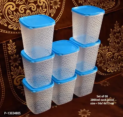 Kitchen Storage (set of 8) Plastic Container set 2000ml size combo-thumb0