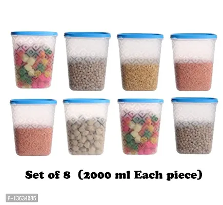 Kitchen Storage (set of 8) Plastic Container set 2000ml size combo-thumb3