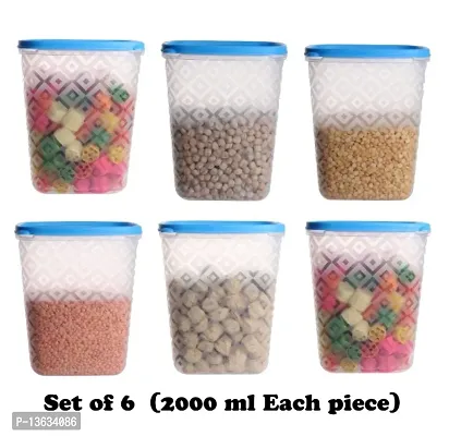 Kitchen Storage (Set of 6) Plastic Container Set 2000ml Combo-thumb3